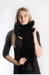 Rex fur scarf - black